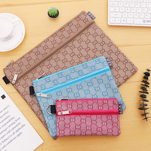 BDM贝多美文件袋牛津布双层文具袋A4 A6房本票据零钱资料收纳袋结实拉链顺高效整理有序025