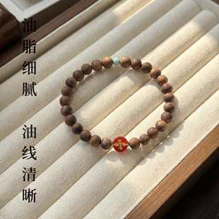 天然沉香绿松石手串叠戴手链蜜蜡和田玉青金石南红玛瑙猛犸朱砂