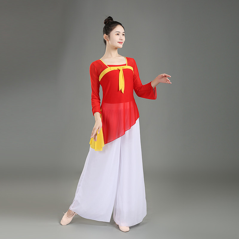 舞蹈服古典舞蝴蝶结大码祎舞衣图片