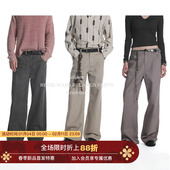 ROW同源 Unvesno 做旧四级裤 休闲通勤水洗斜纹J01直筒裤