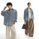 水洗做旧 百搭衬衫 Unvesno Vintage做旧牛仔宽松廓形长袖 秋