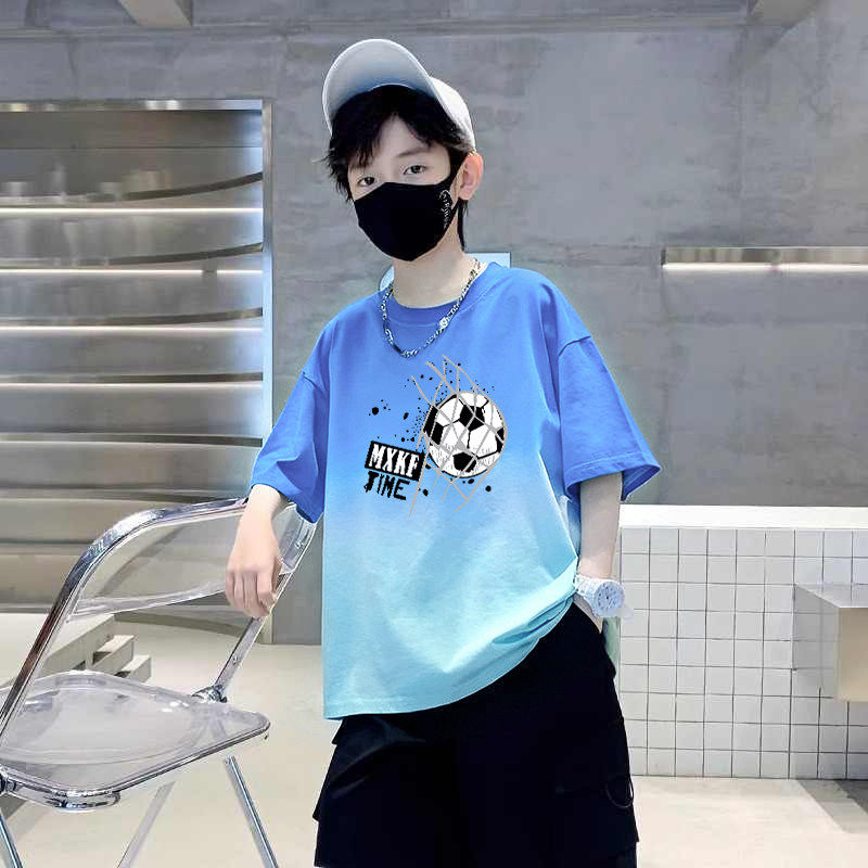 贝尔熊男童短袖T恤2026新款中大童夏季男孩帅气宝宝纯棉上衣t恤