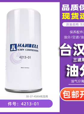 汉钟螺杆空压机AE6-18AD/AE3-30/37/45保养油气分离器4213-01油分