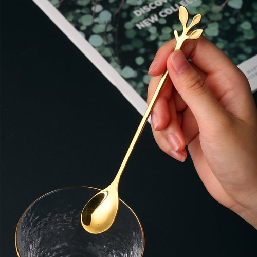 北欧风不锈钢长柄水杯搅拌勺子