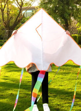 空白风筝diy材料包白色手工儿童微风易飞幼儿园绘画涂鸦手绘小