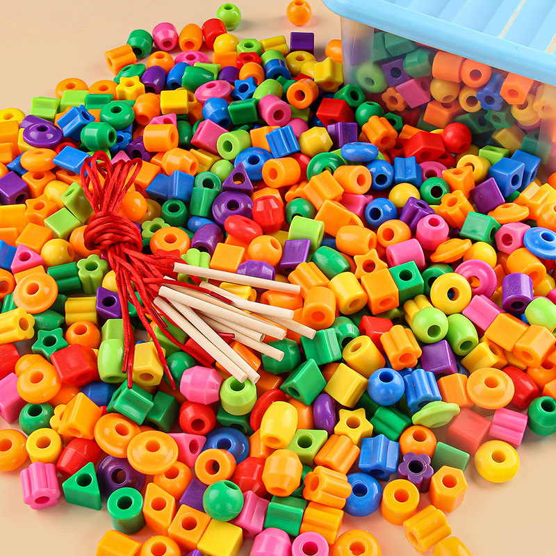 儿童串珠积木幼儿园早教穿珠子益智玩具蒙氏动作训练专注力2-3岁,玩具/童车/益智/积木/模型,普通塑料积木,淘宝优惠券,粉丝福利购,淘宝优惠卷