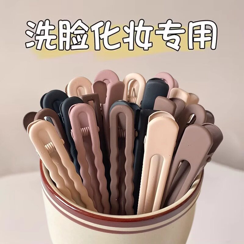 简约化妆发夹无痕不伤发浏海夹前额碎发整理神器洗脸敷面膜侧边夹