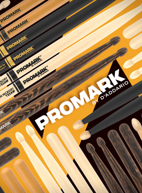 九拍乐器 美产ProMark鼓棒 原木/火纹5A7A胡桃木架子鼓槌鼓锤