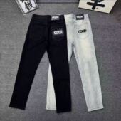 字母Good潮牌刺绣烫钻牛仔裤 修身 时尚 网红爆款 百搭帅气直筒小脚裤