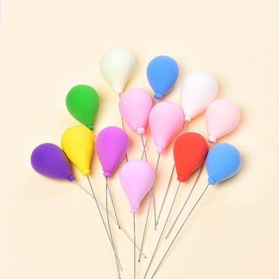 微景观简约现代彩色工艺品多彩粘土气球铁丝气球园艺盆栽饰品插件
