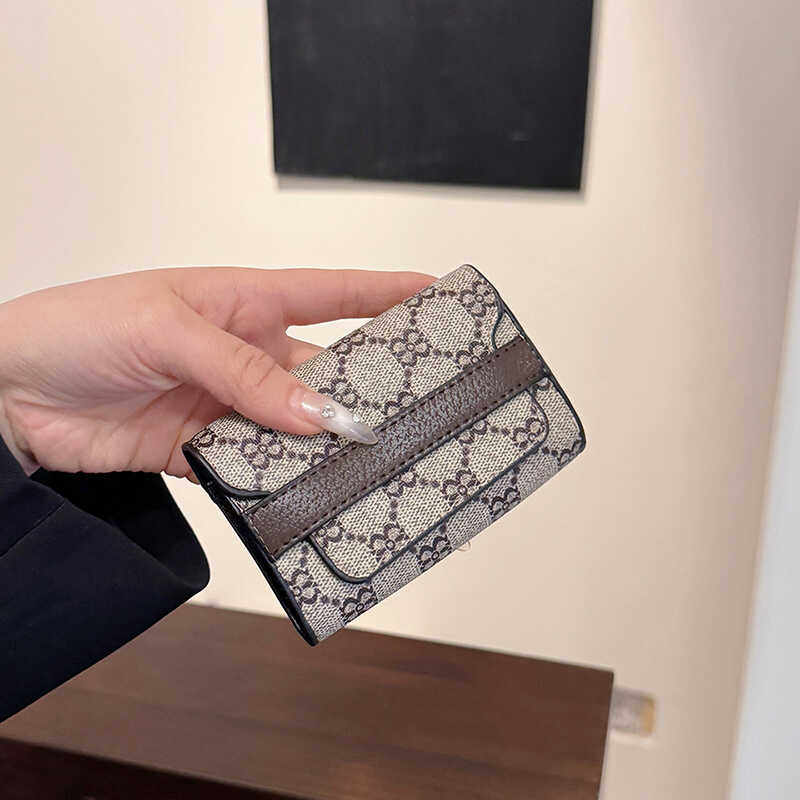 欧美印花卡包小钱包女短款折叠多卡位新款小众设计网红风琴式卡套,箱包皮具/热销女包/男包,钱包,淘宝优惠券,粉丝福利购,淘宝优惠卷