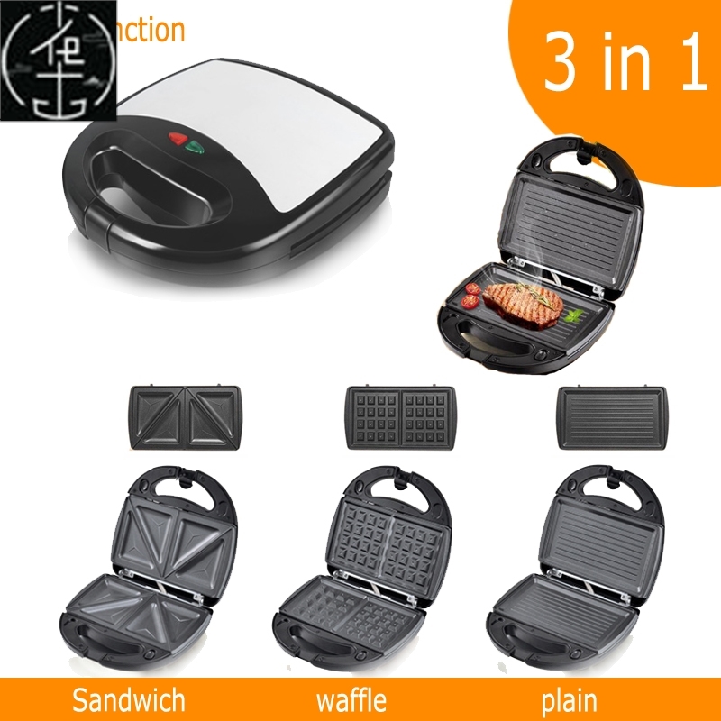 3 in 1 Sandwich machine waffle Panini bread breakfas toaster