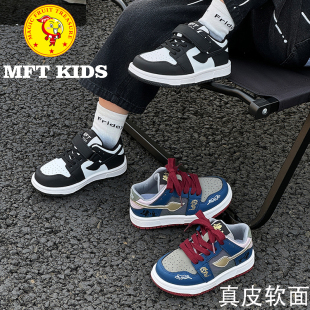 儿童板鞋神话悟空低帮男童鞋2025新款休闲女童运动鞋高帮aj蓝板潮