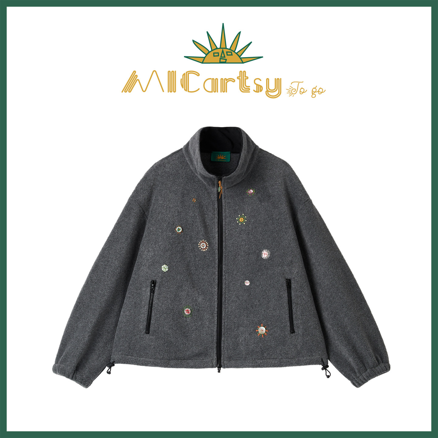 MICartsy王紫珊配饰车togo系列早春新款手工钉珠灰色摇粒绒外套,女装/女士精品,短外套,淘宝优惠券,粉丝福利购,淘宝优惠卷