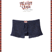 MICartsy王紫珊25秋冬新款 SOUL系列深蓝色手工钩编屁帘