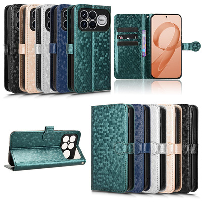 适用于小米Poco F8 ultra，红米K90 Pro Max波点纹皮套手机壳翻盖式防摔保护套商务男女外壳插卡商务