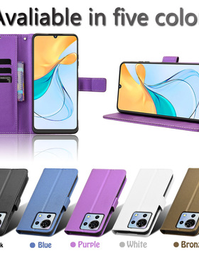 适用于中兴Blade V50 Vita 4G钻石纹皮套手机壳插卡保护套翻盖式