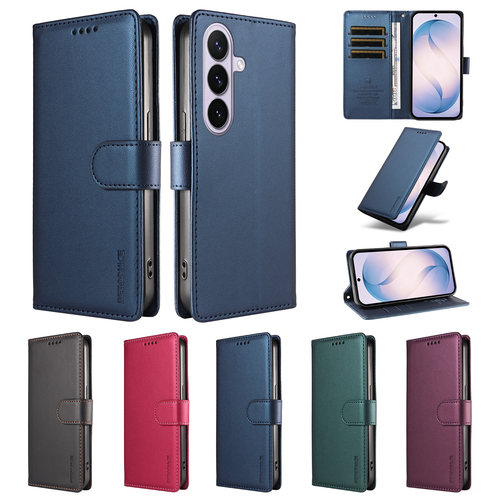 适用于三星Galaxy S27 Plus珠光纯色皮套手机壳翻盖式插卡防摔保护套男女外壳素皮