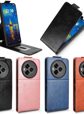 适用于TCL NxtPaper 60 Ultra 5G带扣上下开疯马纹皮套手机壳插卡防摔保护套男女翻盖素皮