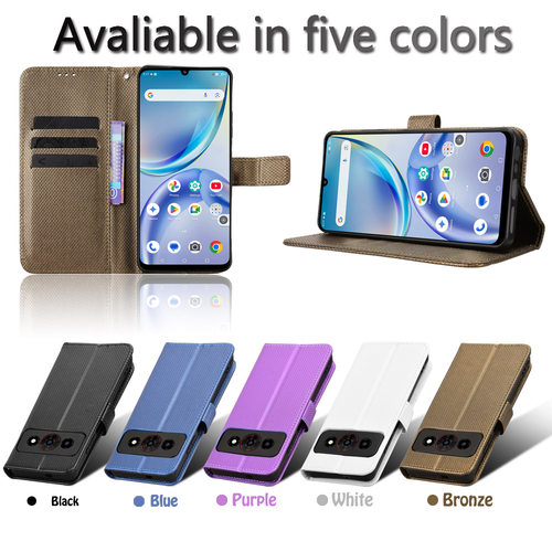 适用于中兴ZTE Nubia P7 Pro 5G，Optus X Value 5G钻石纹皮套手机壳防摔保护套翻盖式男女素皮外壳插卡