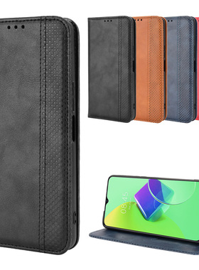 适用于传音Tecno Spark9 Pro磁扣复古纹皮套手机壳Spark9T,KH7男