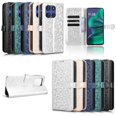 适用于MOTO G Stylus 5G 2025，Edge 60 Stylus波点纹皮套手机壳插卡防摔保护套翻盖式商务男女外壳