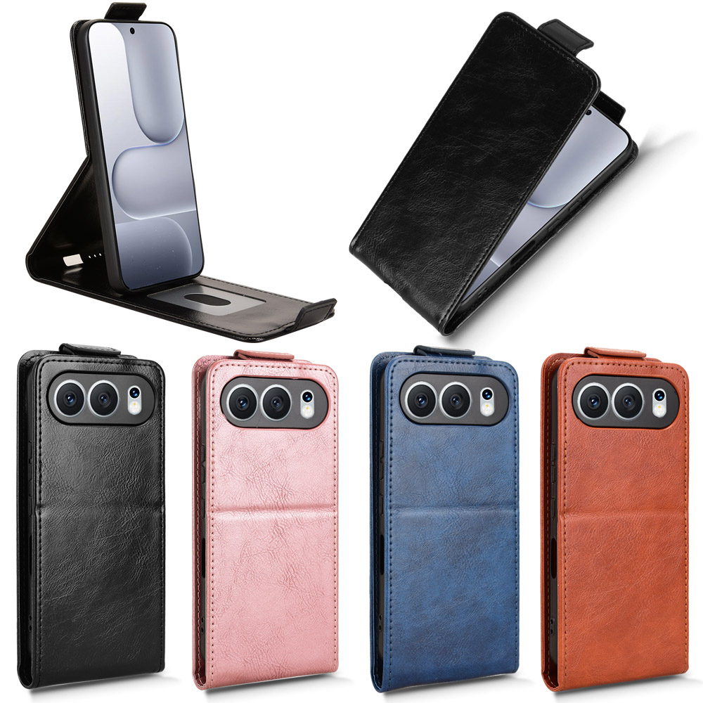 适用于荣耀500 5G带扣上下开疯马纹皮套手机壳插卡防摔保护套男女翻盖素皮