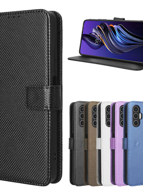 适用于传音Tecno Pova3钻石纹皮套手机壳插卡防摔套男女保护套软