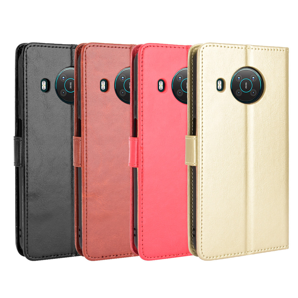 适用于诺基亚Nokia X10/X20疯马纹皮套手机壳翻盖式插卡防摔软壳