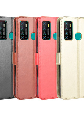 适用于传音Infinix Hot 9/Note7 Lite/X655C疯马纹皮套手机壳插卡