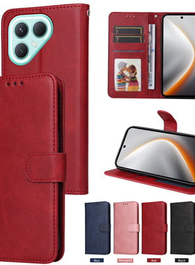 适用于传音Tecno Pova 7 Pro 5G经典小牛纹皮套手机壳翻盖式插卡防摔保护套商务男女壳素皮