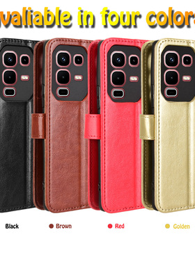 适用于传音Infinix Note 50s 5G，X6870疯马纹皮套手机壳翻盖式插卡防摔保护套商务外壳素皮