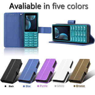 适用于诺基亚Nokia 108 4G (2024) 钻石纹皮套手机壳插卡防摔保护套商务男女外壳翻盖式