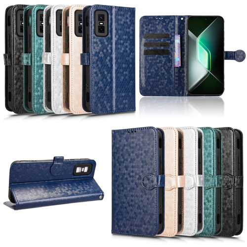 适用于传音Infinix GT 30 Pro 5G，X6873波点纹皮套手机壳插卡防摔保护套翻盖式商务外壳男女素皮