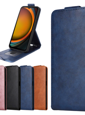 适用于三星Galaxy XCover7 Pro带扣上下开疯马纹皮套手机壳翻盖插卡防摔保护套