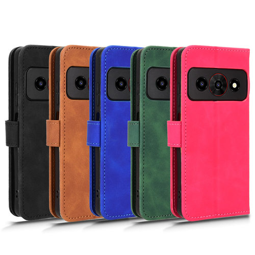 适用于中兴ZTE Nubia P7 Pro 5G，Optus X Value 5G肤感小牛纹皮套手机壳插卡防摔保护套翻盖男女素皮商务