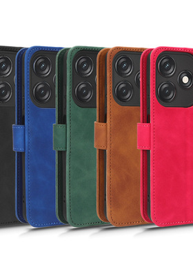 适用于传音Tecno Spark10C肤感小牛纹皮套手机壳插卡防摔保护套男