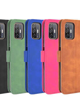 适用于HTC Desire21pro肤感小牛纹皮套手机壳插卡翻盖式保护套男