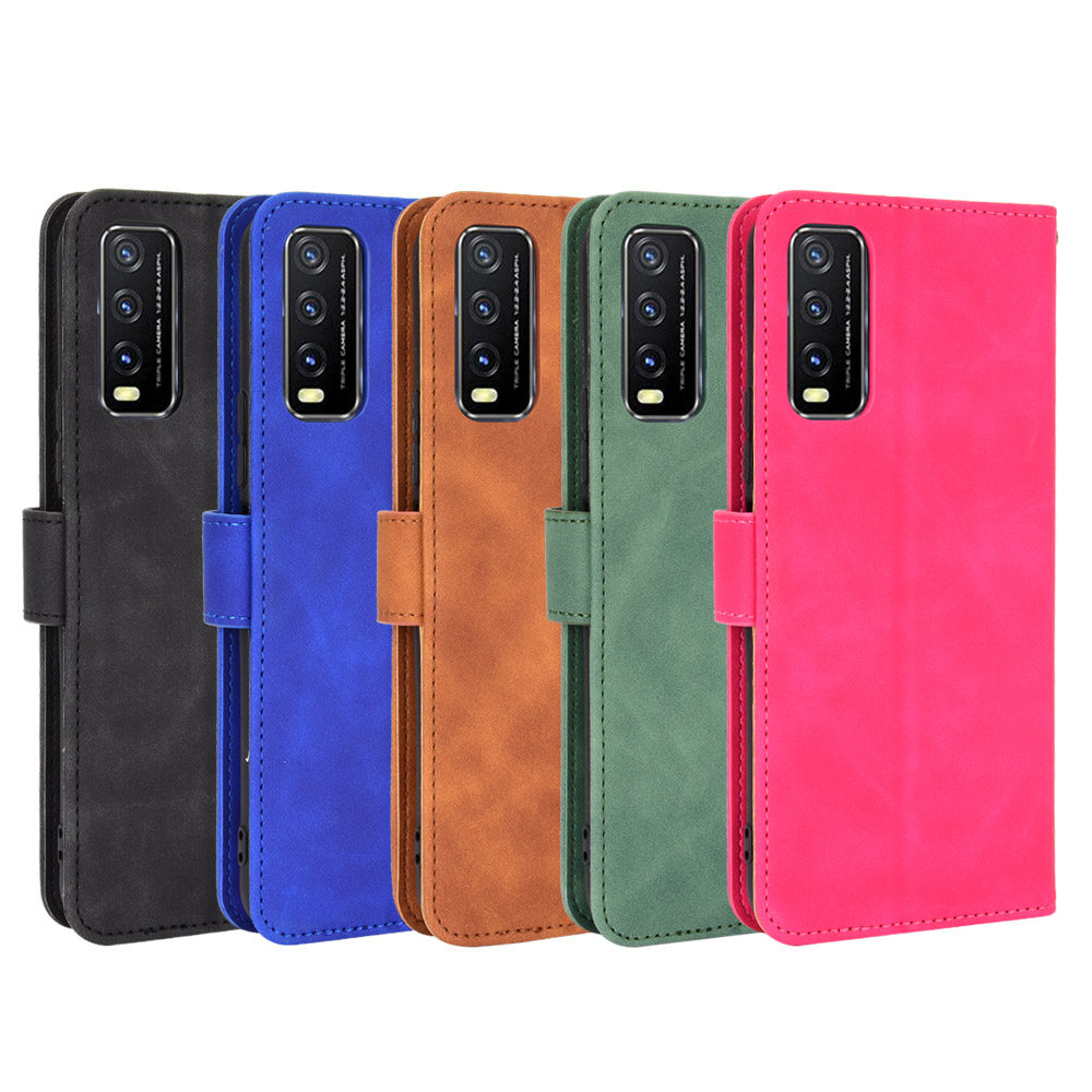 适用于VIVO Y20 2020/Y20i/Y20S/Y12S/Y11s肤感小牛纹皮套手机壳