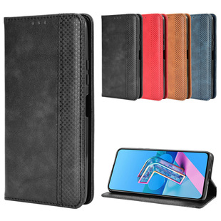 适用于华硕Zenfone7/7pro/ZS670KS/ZS671KS磁扣复古纹皮套手机壳