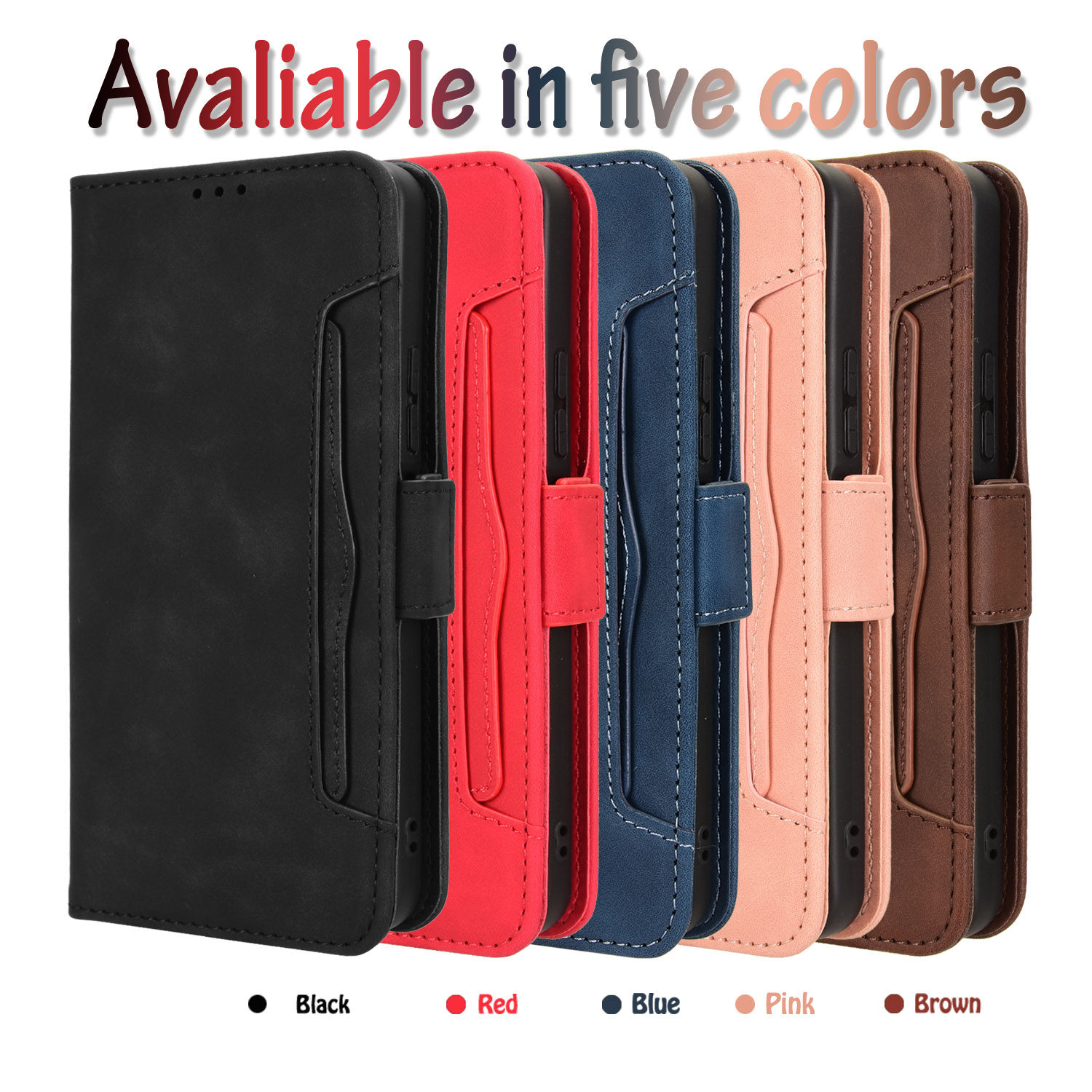 适用于小米Poco M6 4G,红米13 4G,红米Note13R 5G多卡槽复古纹皮套手机壳插卡防摔保护套翻盖式商务男女外壳