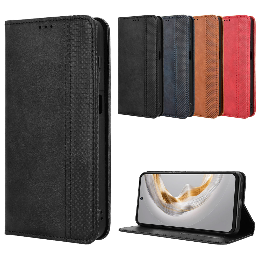 适用于欧奇Oukitel C69磁扣复古纹皮套手机壳插卡防摔保护套翻盖式商务男女素皮外壳