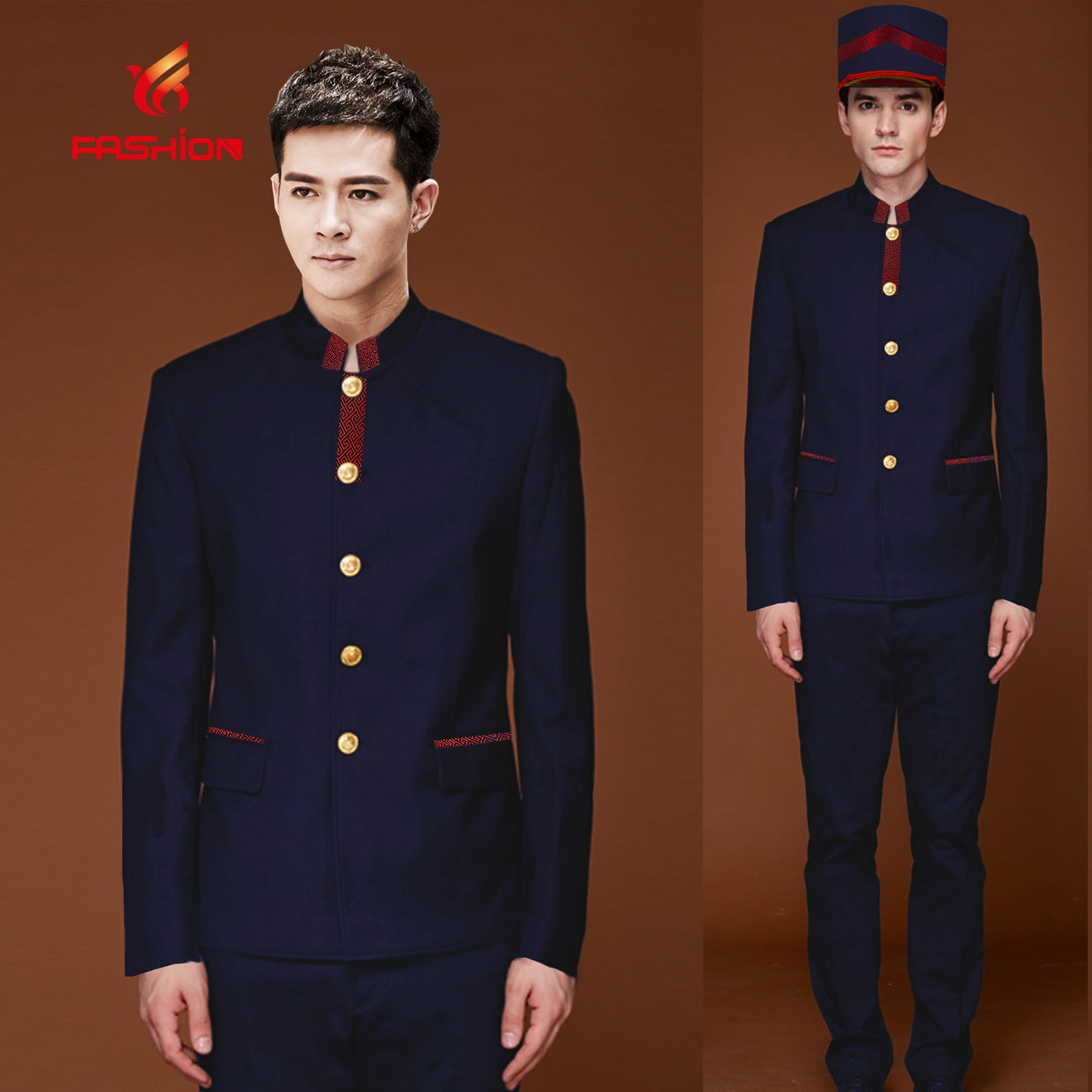 酒店门童服工作服定制款演员服装物业礼宾服