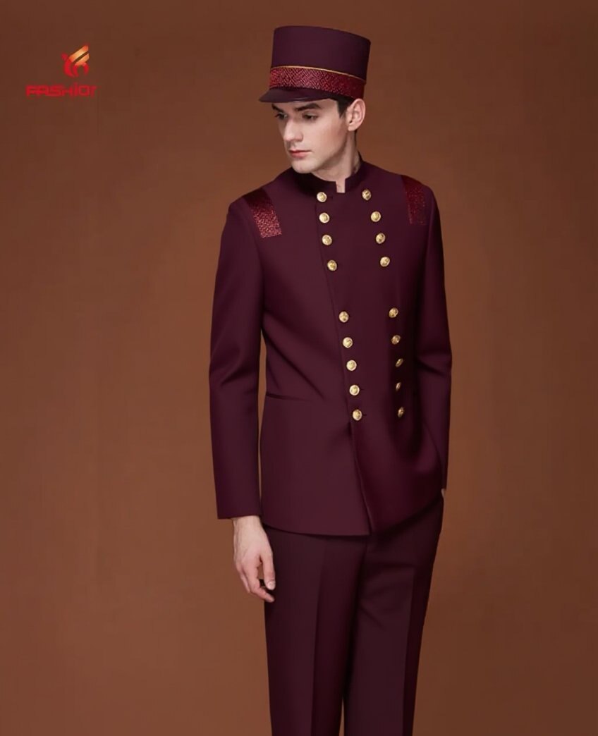 绯晨新款工作服长袖春秋装酒店前台接待工装酒店门童服装定制
