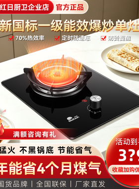 Redsun/红日 EX01B红日红外线燃气灶单灶家用新一级能效灶高热效