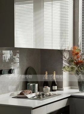 WU 物兮物 现代样板房展厅绿色系厨房台面烘焙托盘饰品摆件橄榄油