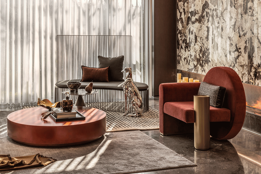 wu.物兮物 轻奢样板房会所售楼 客厅会客区茶几软装摆件装饰品组