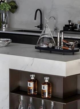 WU 物兮物现代轻奢样板间售楼处客厅餐边柜储物罐点心盘酒具装饰