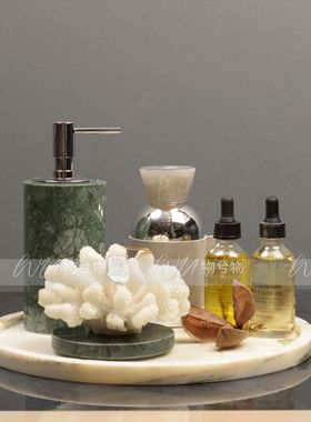 WU 物兮物 绿色自然植物卫浴托盘香薰组合样板房展厅家居饰品摆件