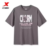 宽松运动圆领短袖 新款 976228010630 透气夏季 特步女T恤棉正品